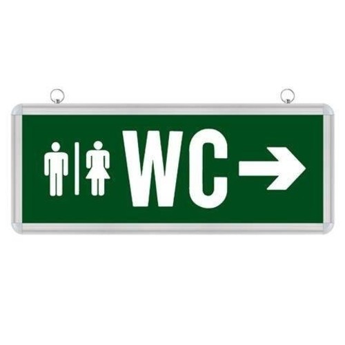 Illuminated sign board for WC