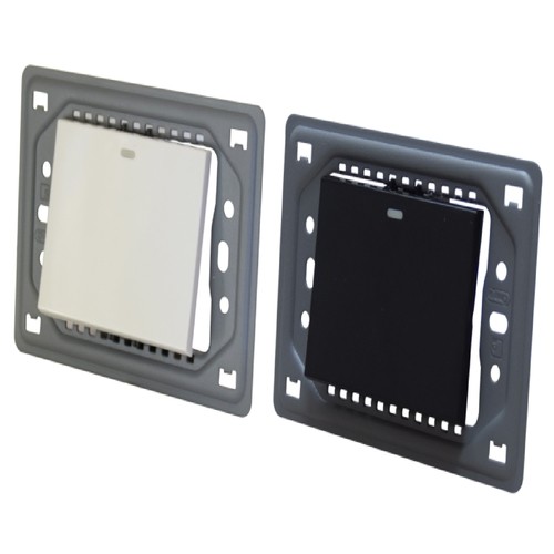 2 Way Module Switch with Frame, 3 M width Omega 