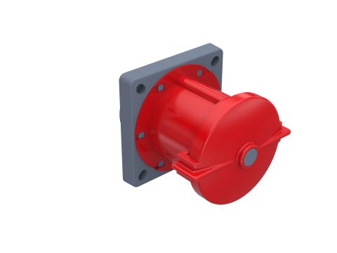 INDUSTRIAL ANGLED PANEL MOUNTED SOCKET 125A IP67 Bemis