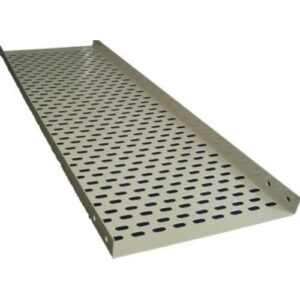 Lines cable duct,galvanized sheet,perforated base,size 70 x 10 cm