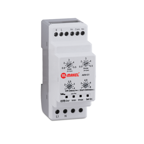 Relay protecting motors from low and high current