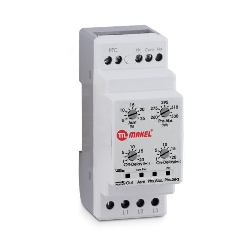 Relay mechanism to protect motors from low and high voltage