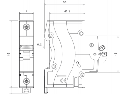 قواطع ليجراند فرعية منمنمة MCBs RX 6000 1Pole