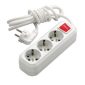 Power strip with earth and switch cable 2m Makel