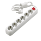 Power strip with earth and switch cable 2m Makel