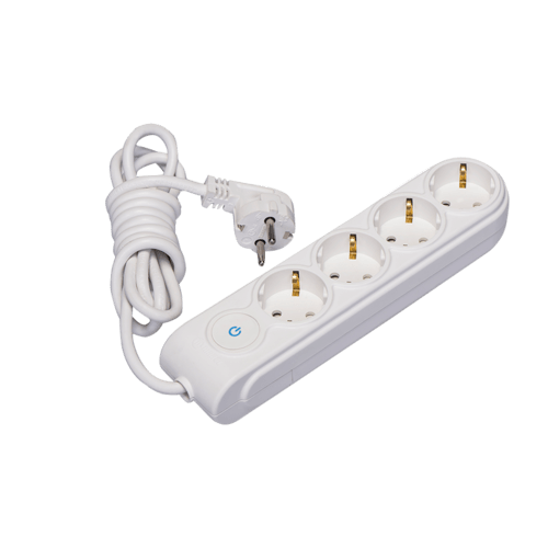 Power strip with earth and switch, 3-meter cable, with child protection Makel