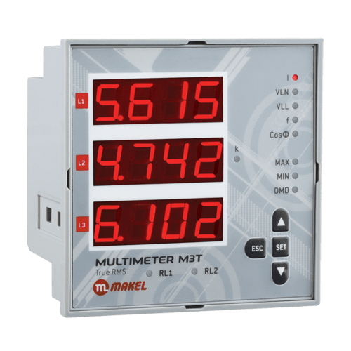 Multimeter 9*9 cm Phase Sequence Protection V.A.HZ Makel