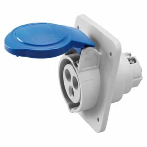 GEWISS 10° ANGLED FLUSH-MOUNTING SOCKET-OUTLET HP - IP44 3P