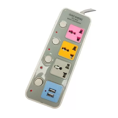 Power Strip 3 outlets + Switch