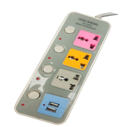 Power Strip 3 outlets + Switch