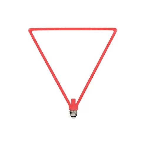 Decorative lamp in the shape of a large triangle against breakage