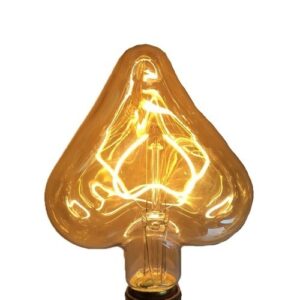 Heart-shaped decorative Edison bulb