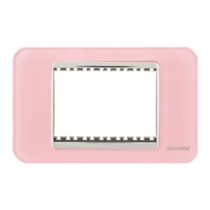 SWITCH COVER 3 GANG Crystal Frame Chrome Sanshe Sharm