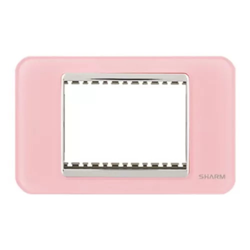 SWITCH COVER 3 GANG Crystal Frame Chrome Sanshe Sharm