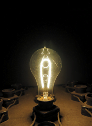 Replica of Thomas Edison's incandescent light bulb made by John and Linda Casey of Missouri