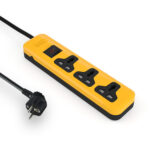 Power strip with 3 outlets MK Yellow