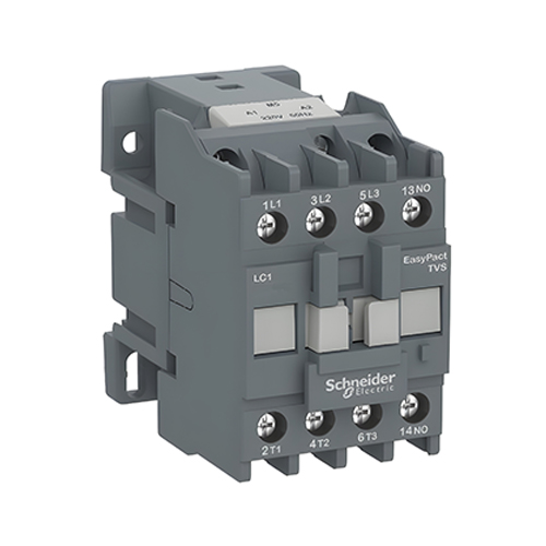 Contactor, Easy TeSys Control, LC1E, 3P(3NO), AC-3, <=440V, 18A,220V AC coil, 50/60Hz, 1NO auxiliary contact Schneider