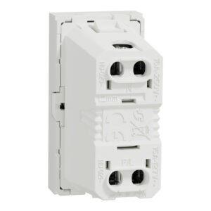 Socket-outlet, New Unica, 2P, 16A, Euroamerican, with shutter, white