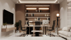 إضاءة مكتب العمل المنزلي