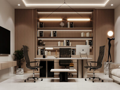 إضاءة مكتب العمل المنزلي