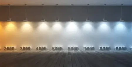 الاضاءه الابيض و الاصفر