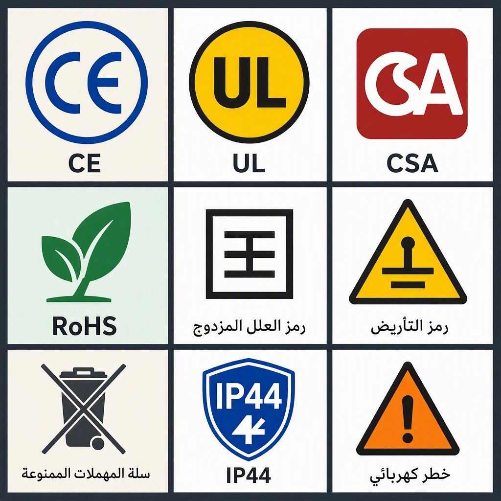 معايير ورموز الأمان العالمية للمنتجات الكهربائية