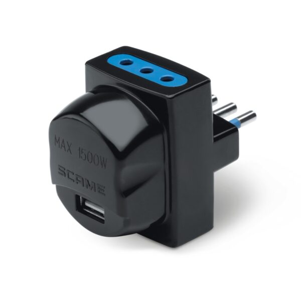 ادابتوار 2 بريزة + USB - سكام